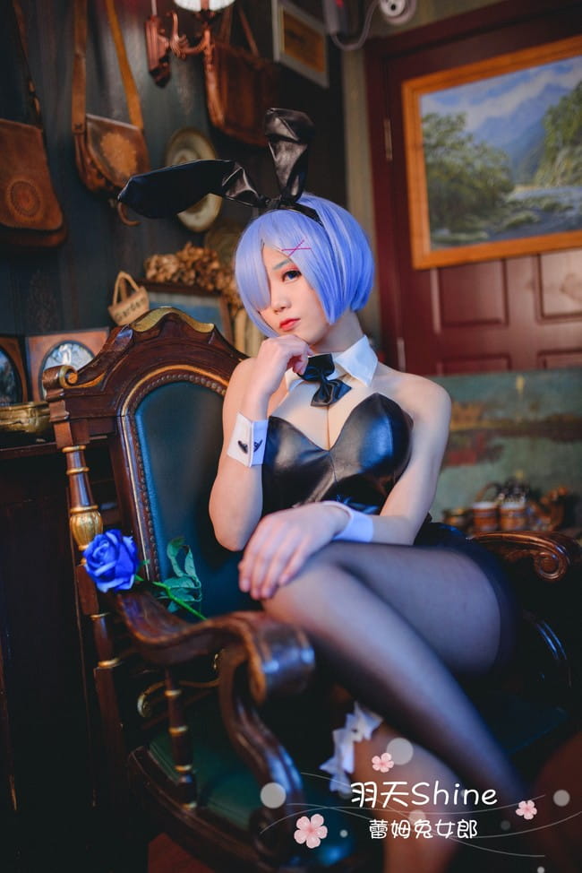 蕾姆兔女郎黑丝 cosplay
