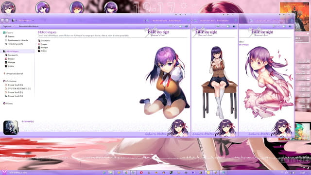 Windows 7 萌化电脑主题 间桐樱