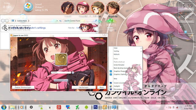 Windows 7 萌化电脑主题 刀剑神域外传