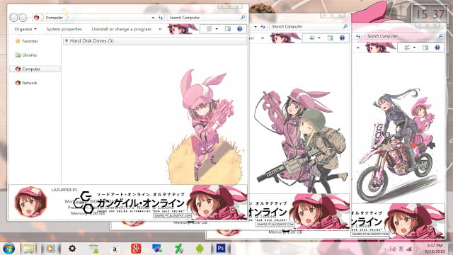 Windows 7 萌化电脑主题 刀剑神域外传