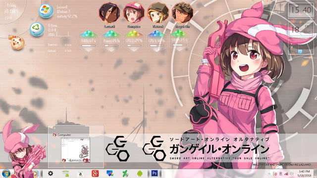 Windows 7 萌化电脑主题 刀剑神域外传