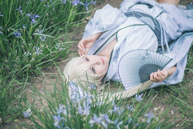 神户园花开烂漫 可惜我那天去遇到下雨 缘之空 穹妹 cosplay