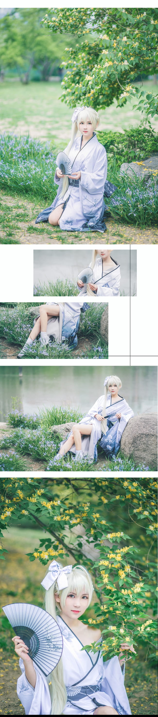神户园花开烂漫 可惜我那天去遇到下雨 缘之空 穹妹 cosplay