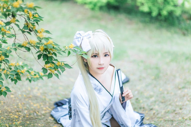 神户园花开烂漫 可惜我那天去遇到下雨 缘之空 穹妹 cosplay