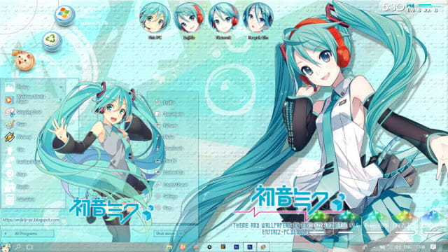 Windows10 萌化电脑主题 初音未来