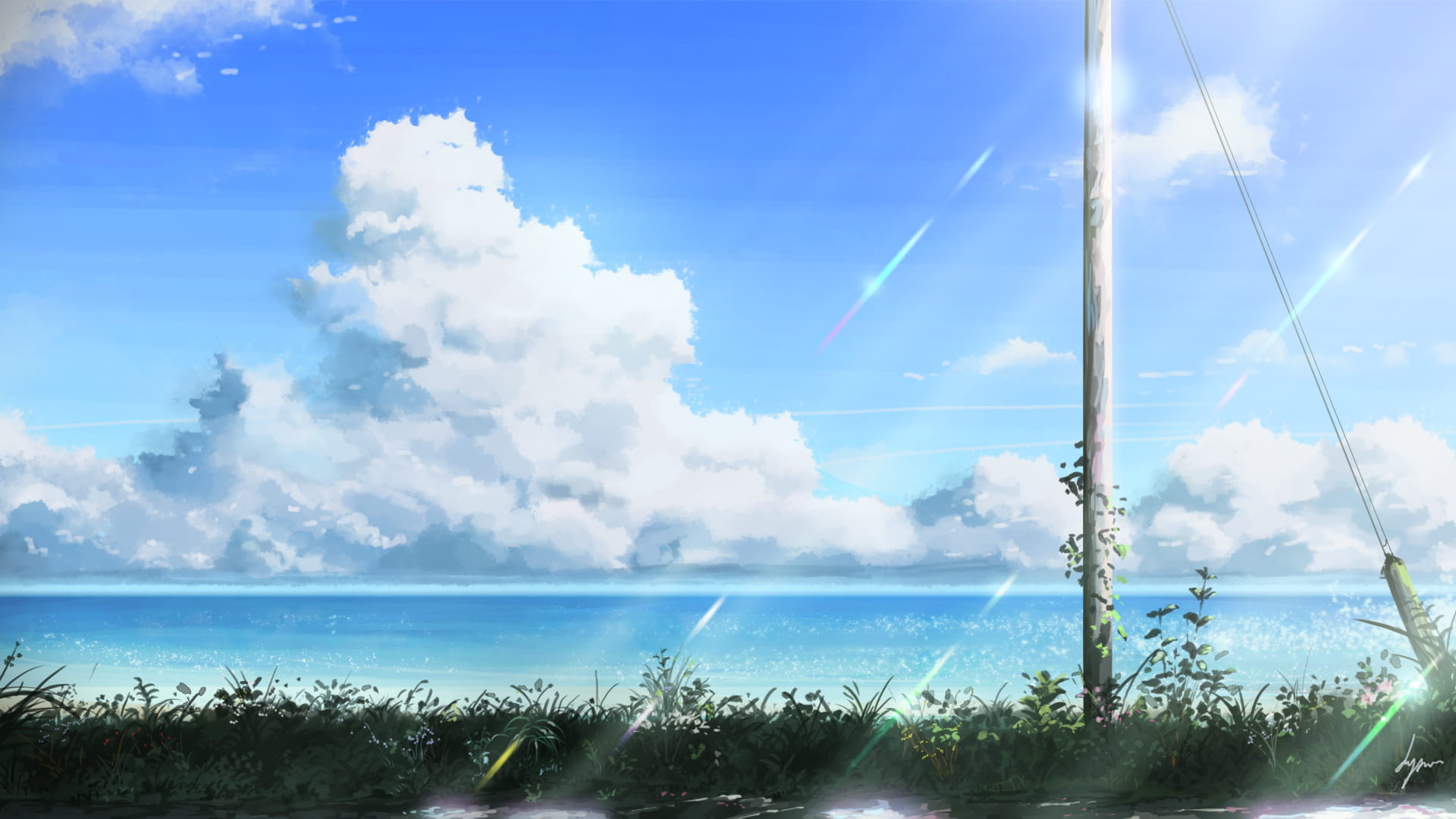 天空、大地、艳阳、微风 动漫壁纸20180607期(1)