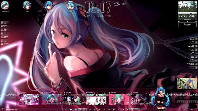 Windows7 萌化电脑主题 初音未来