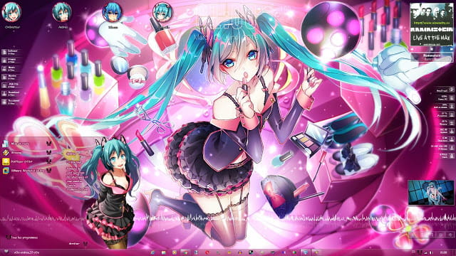Windows7 萌化电脑主题 初音未来