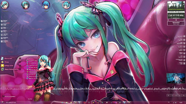 Windows7 萌化电脑主题 初音未来