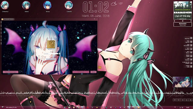 Windows7 萌化电脑主题 初音未来
