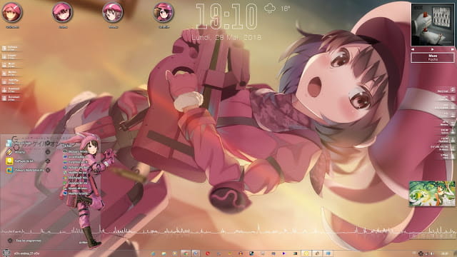 Windows7 萌化电脑主题 刀剑神域GGO 莲酱