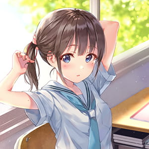 习惯走直线的女孩 二次元动漫头像