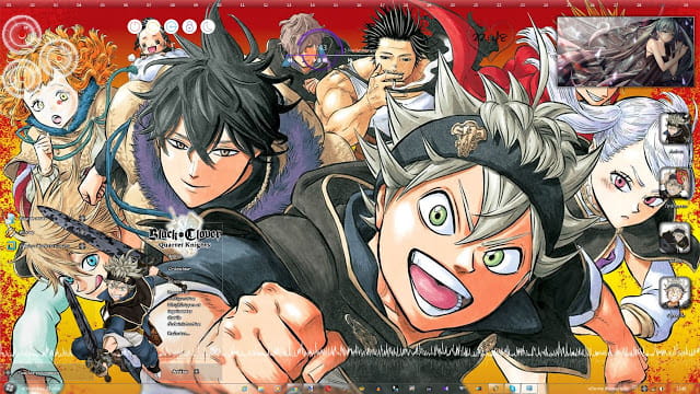 Windows7 萌化电脑主题 黑色五叶草