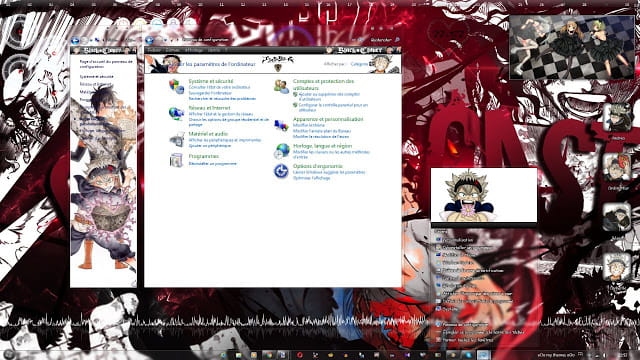 Windows7 萌化电脑主题 黑色五叶草
