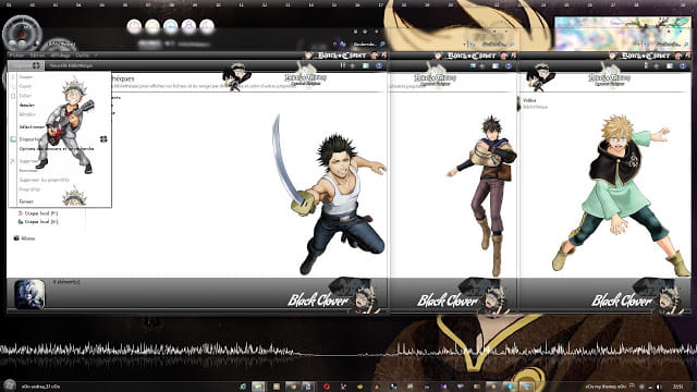 Windows7 萌化电脑主题 黑色五叶草