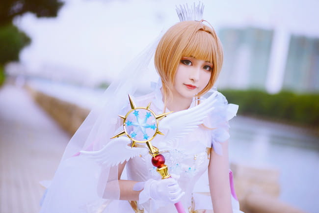 【cos正片】木之本樱透明牌op战斗服