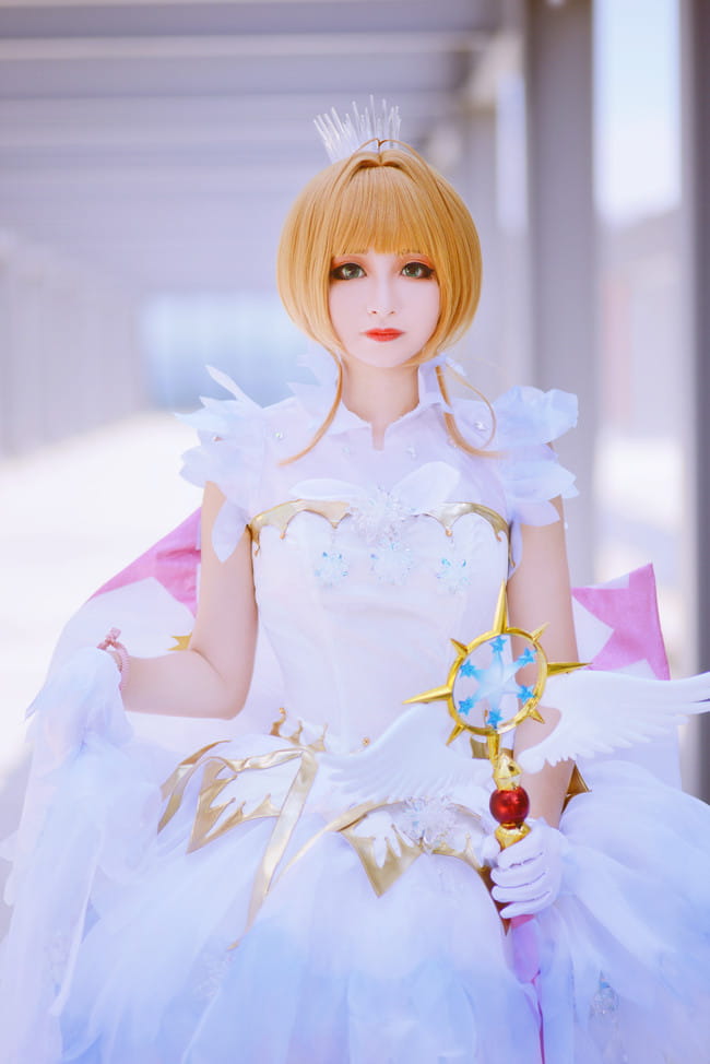 【cos正片】木之本樱透明牌op战斗服