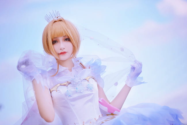 【cos正片】木之本樱透明牌op战斗服