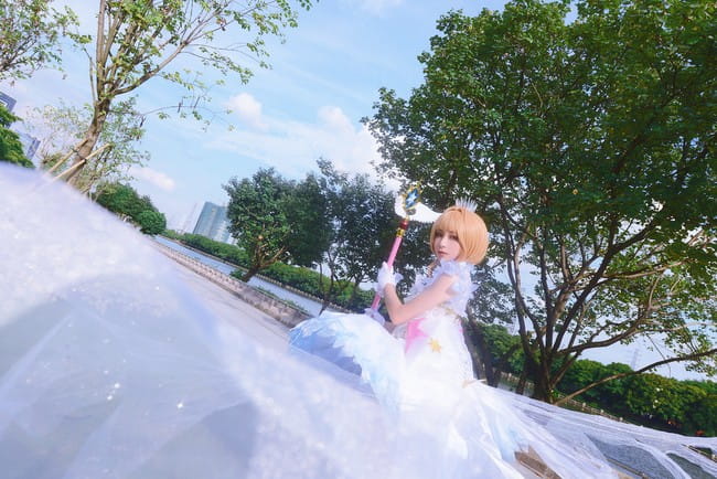 【cos正片】木之本樱透明牌op战斗服