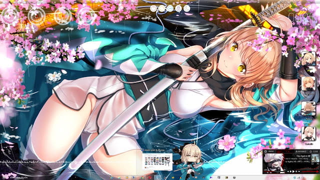 Windows7 萌化电脑主题 冲田总司