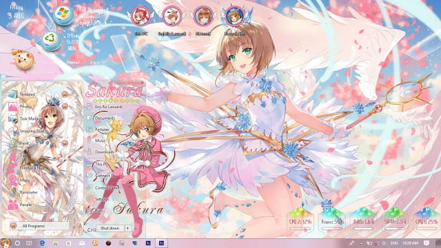 Windows7 萌化电脑主题 魔卡少女樱 小樱