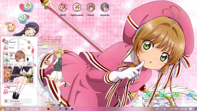 Windows7 萌化电脑主题 魔卡少女樱 小樱