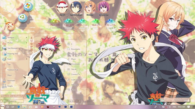 Windows10 萌化电脑主题 食戟之灵