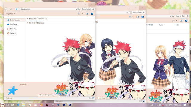 Windows10 萌化电脑主题 食戟之灵