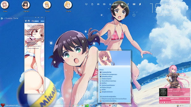 Windows7 萌化电脑主题 遥的接球