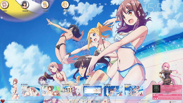Windows7 萌化电脑主题 遥的接球