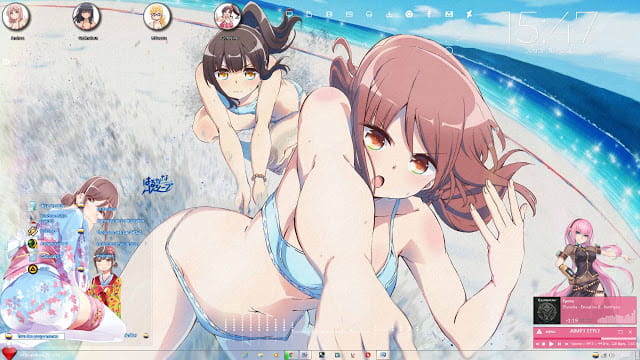 Windows7 萌化电脑主题 遥的接球