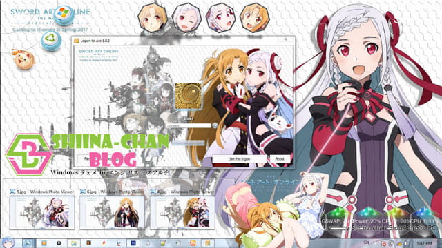 Windows7 萌化电脑主题 刀剑神域 亚丝娜