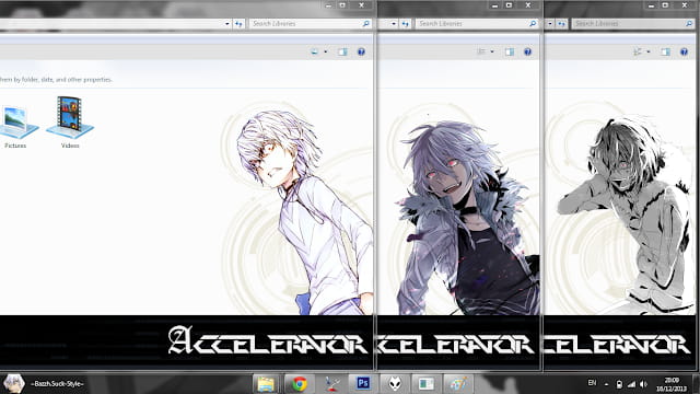 Windows7 萌化电脑主题 魔法禁书目录 一方通行