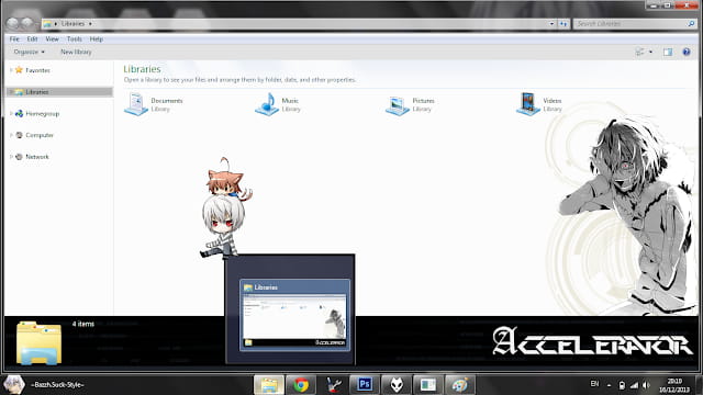 Windows7 萌化电脑主题 魔法禁书目录 一方通行