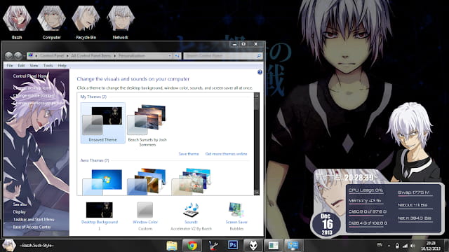 Windows7 萌化电脑主题 魔法禁书目录 一方通行