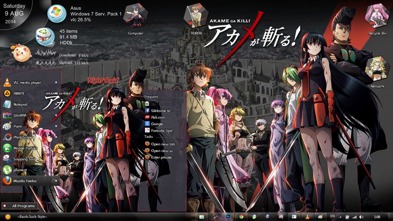 Windows7 萌化电脑主题 斩赤红之瞳