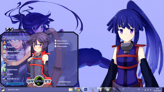 Windows7 萌化电脑主题 记录的地平线 晓