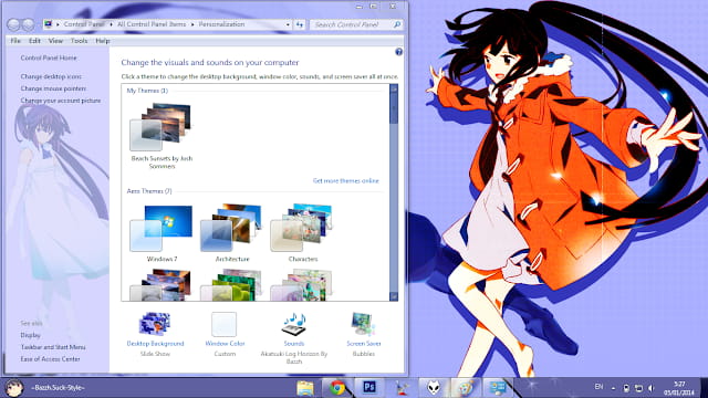 Windows7 萌化电脑主题 记录的地平线 晓