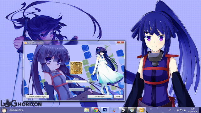 Windows7 萌化电脑主题 记录的地平线 晓