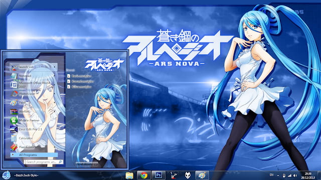 Windows7 萌化电脑主题 苍蓝钢铁的琶音