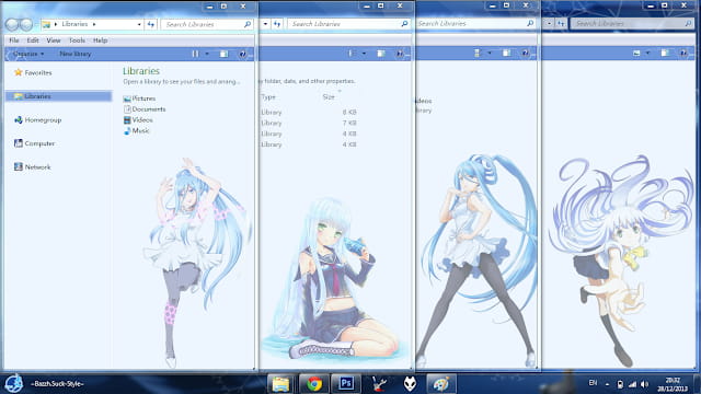 Windows7 萌化电脑主题 苍蓝钢铁的琶音