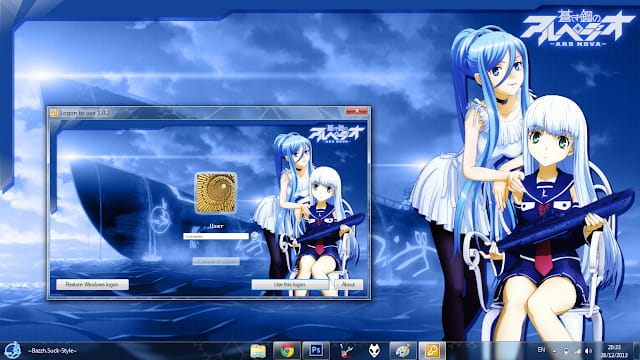 Windows7 萌化电脑主题 苍蓝钢铁的琶音
