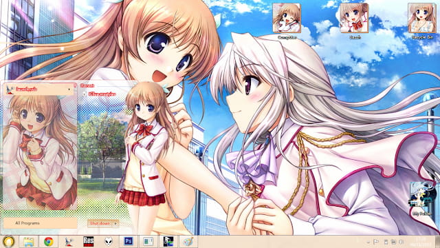 Windows7 萌化电脑主题 大图书馆的牧羊人