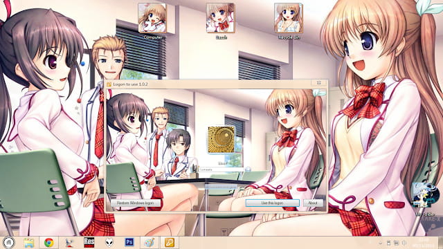 Windows7 萌化电脑主题 大图书馆的牧羊人