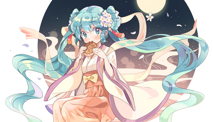 中秋明月初音 萌化手机主题