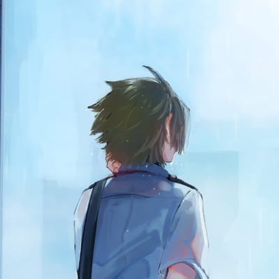 我们站着 不说话 就十分美好 一左一右唯美动漫情侣头像