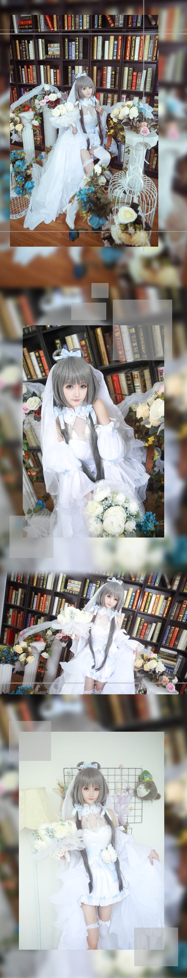 VOCALOID 南北组 洛天依 乐正绫 言和 花嫁 cosplay