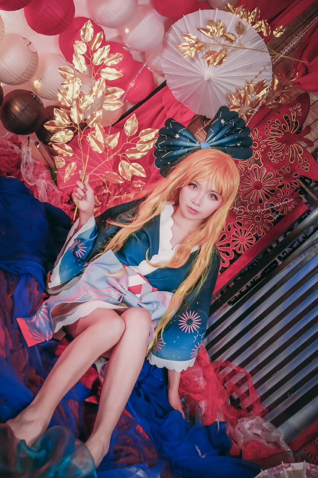 东方Project 中秋贺图 灵梦 魔理沙 cosplay