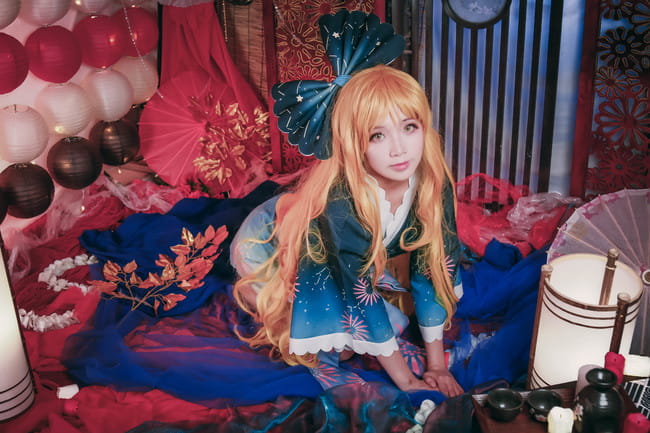 东方Project 中秋贺图 灵梦 魔理沙 cosplay