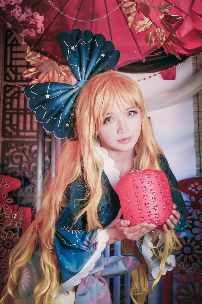 东方Project 中秋贺图 灵梦 魔理沙 cosplay